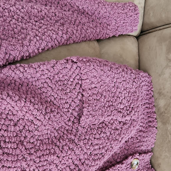 Zenana Outfitters Textured Cardigan -light Purple - Picture 2 of 5